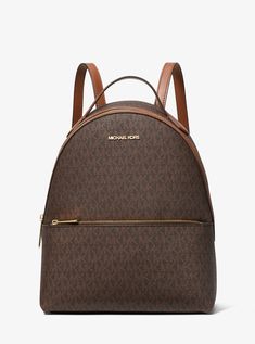 Sheila Medium Logo Backpack Michael Kors Rucksack, Michael Kors Backpack, Backpack Reviews, Backpack Free, Michael Kors Outlet, Media Logo, Signature Print, Zip Pouch, Stylish Bag