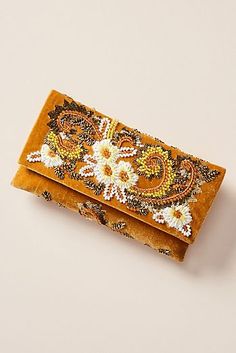 Casual Clutch, Blooming Garden, Embellished Clutch, Embroidered Clutch, Colour Combos, Bead Sewing, Embroidery Bags