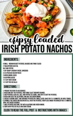 the recipe for crispy loaded irish potato nachos