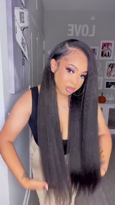 Straight Clip Ins, Straight Sew In, Natural Hair Haircuts, Sew In Hair Extensions, Straight Hair Extensions, Weave Styles, Hair Haircuts, Clip In Extensions, Front Lace Wigs Human Hair