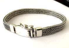 "triple wheat chain bracelet. Medium weight solid sterling silver bracelet Size 8.25 inches or 8.5 inches (this is the length of the bracelet includes the box clasp). Band width: 11mm (7/16 inch) weight: around 32.6 - 33.9 gram \"925\" is stamped on the back of the inner side. All items are lead and nickel free, they are sterling silver, not silver plated or silver filled." Classic Silver Wheat Chain Bracelet, Locket Ring, Sterling Silver Locket, Jewelry Pliers, Rose Gold Pendant, Box Clasp, Silver Lockets, Favorite Rings, Chain Link Bracelet