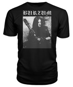 a black t - shirt with an image of a woman holding a guitar in front of her