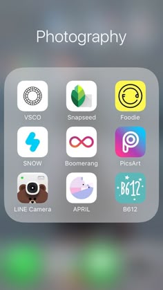 an iphone screen showing the icons for different types of things to see in this photo