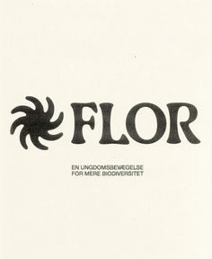 a black and white photo with the word flor on it