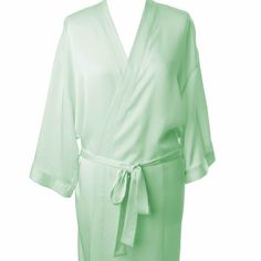 This beautiful mint silk bathrobe/ dressing gown is perfect for you and your bridesmaids/ bridesmen to wear whilst getting ready for your special day. Or it can be given as a special gift for a Birthday, Mother's Day or any other special occasion.  It is made in three sizes,  UK 8-16, UK 20-24 and UK 26-30. The plus size gowns can take 2-3 weeks for delivery.     It can also be made in smaller children's sizes to fit your flower girls too - please message us for details. It can be personalized w Green Summer Sleepwear For Wedding Night, Green Summer Wedding Night Sleepwear, Elegant Green Sleepwear, Elegant Long Sleeve Green Sleepwear, Elegant Green Long Sleeve Sleepwear, Elegant Green Satin Sleepwear, Green Sleep Robe, Green Long Sleeve Wedding Robe, Green Dressing