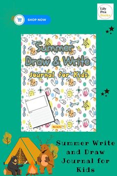 Enjoy Peace and Relaxation while Your Child is Learning! Help your child become a great writer, practice their penmanship and develop their creativity. ◆Includes 100 most commonly used words in alphabetical order to use as a reference for beginning writers. ◆Interior pages contain primary paper for writing and space for drawing or stickers. draw and write journal printable - draw and write journal lakeshore - drawing and writing for kids - #Daw_journal_kids #drawing_for_kids Drawing Story, Summer Notebook, Writing For Kids, Write Journal, Draw And Write, Journal For Kids, Summer Writing, Drawing Journal