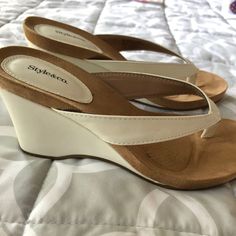 White Wedge Sandals, Y2k Early 2000s, White Wedges