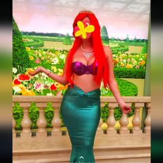 Beautiful Mermaid Costume! Super Sexy!! Good Conditions See Pictures Of The Top "Little Scratches Its Been In The Closet For A Year Or More. Red Beautiful Wig With A Star Fish Clip. Skirt Is In Good Conditions. Size M *But A S Person Can Fit On It Too* S/M Mermaid Adult Costume, Little Mermaid Costume, Star Fish, Beautiful Wigs, Mermaid Costume, Beautiful Mermaids, In The Closet, The Closet, Adult Costumes