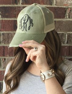 PLEASE READ CAREFULLY BEFORE PLACING YOUR ORDER Going to the lake, to the beach, or just running an errand? These monogram distressed denim adjustable hats are perfect for every occasion! You can dress them up or dress them down for the perfect outfit! Add your vinyl glitter monogram in your choice of vinyl color to make a one of a kind hat that you will fall in love with! Model is wearing a navy hat with white glitter monogram in vine. -------------------------- HOW TO ORDER ------------------- Personalized Casual Trucker Hat For Summer, Personalized Trucker Hat For Outdoor, Personalized Baseball Cap For Outdoor, Outdoor Letter Print Hats, One Size Fits Most, Personalized Casual Trucker Hat For Sports, Casual Personalized Trucker Hat For Sports, Personalized Casual Outdoor Hats, Outdoor Letter Print Hats, One Size, Navy Hat