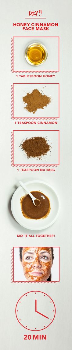 The perfect mask for fixing breakouts! @ The Beauty ThesisThe Beauty Thesis Nutmeg Face Mask, Cinnamon Face Mask, Diy Cinnamon, Diy Kosmetik, Beauty Remedies, Honey And Cinnamon, Homemade Remedies, Beauty Recipe, Diy Mask