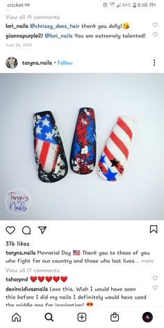 Black American Flag Nails, Black 4th Of July Nails, Memorial Day Nails, American Flag Nails, 4th Nails, Texas Nails, Camo Nails