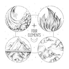 four elements in the form of fire and water