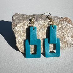 These colorful earrings are great for pairing with your vibrant summer outfits. They're ultra-lightweight due to being crafted with reclaimed leather, sourced from discarded samples from High Point furniture stores. Our Afghan artisans lovingly handcraft each earring from the comfort of their homes. Modern Blue Leather Jewelry, Handmade Blue Leather Earrings, Everyday Blue Leather Jewelry, Vibrant Summer Outfits, 31 Bags, Furniture Stores, Colorful Earrings, Spring Sale, High Point