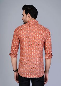 traditional jaipuri shirts with full sleves lenghth 29+ size m to xxl Casual Bandhani Print Kurta For Festivals, Patterned Ikat Print Long Sleeve Tops, Orange Cotton Shirt With Print, Traditional Fit Cotton Long Sleeve Tops, Traditional Fit Long Sleeve Cotton Top, Traditional Printed Shirt For Festivals, Traditional Cotton Shirt For Festivals, Casual Long Sleeve Kurta With Bandhani Print, Casual Long Sleeve Kurta For Diwali