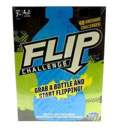 a bottle of flup challenge is shown in the box, with yellow and blue splots on it