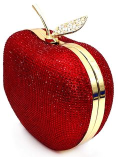 Evening Clutch Bag With Rhinestone Decoration, Mini Handbag For Party Portable Top Handle Evening Bag For Party, Luxury Embellished Red Bags, Luxury Red Embellished Bag, Red Embellished Rectangular Bag, Red Embellished Bag For Formal Occasions, Formal Red Embellished Bag, Glamorous Red Embellished Bag, Red Clutch Shoulder Bag For Events, Red Embellished Bags For Gift