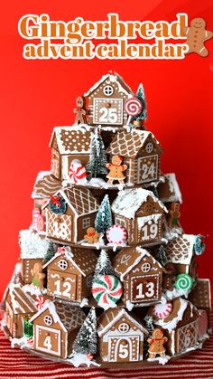 a gingerbread christmas tree made out of cookies