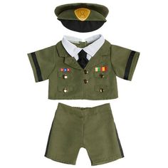 Army Officer Uniform 3 pc. Officer Uniform, Army Officer, Teddy Bear Clothes, Matching Pjs, Teddy Bear Picnic, Bear Outfits, Clothing Outfits, Party Stores, Matching Pants