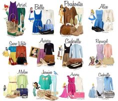 the names of different women's clothes and purses