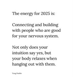 the energy for 205 is connecting and building with people who are good for your nervous system