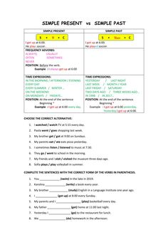 two different types of words and numbers are shown in this worksheet for students