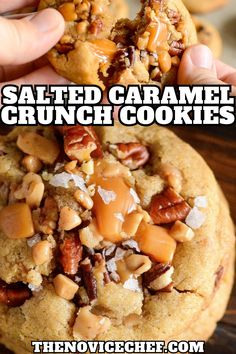 salted caramel crunch cookies are the perfect treat