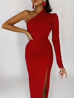 Minimalist Dress Formal, White Elegant Dress, Wedding Celebrity, Maxi Dress Bodycon, Elegant Red Dress, Plus Size Evening Gown, One Shoulder Maxi Dress, Sukienki Plus Size, Looks Party