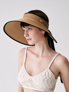 Editor's Notessieor presents unique and stylish hats that add a cute accent to your look. - Made of raffia fabric- Wide and long visor- Strap closure on the back- Vintage button embellished- Classic and trendy mood Measurements (in.)One Size- Visor: 5.12 in.- Depth: 1.97 in.- Circumference: 21.65 ~ 24.41 in. Composition & Care- Material: 100% Raffia- Avoid direct heat and moisture- Natural dry in the shade if wet- Do not bleach- Do not iron- Do not dry clean- Please refer to t Wide Hat, Stylish Hats, Vintage Button, Accessories Hats, Greece, Miami, Bleach, Dry Clean, Women Accessories