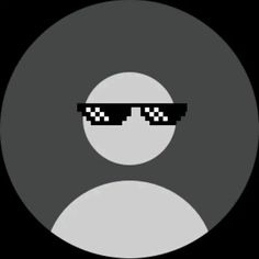 a black and white circle with some glasses on it's face in front of a dark background