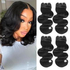 PRICES MAY VARY. 【Human Hair Bundles Material】: 12A Human Hair Bundles, Body Wave Weave 4 Bundles Human Hair, 100% Brazilian Virgin Bundles Human Hair, Body wave Bundles Human Hair Cut From Young Girls. No Chemical Process, Soft and Healthy. No Synthetic Hair Or Animal Hair Mixed. 【Body Wave Human Hair Bundles Quality】: Double Machine Weft, Full Density, Thick Ends, Soft Weave, Bouncy and Shiny Hair Weft with High Elasticity, Tight & Neat, One Direction Cuticle with No Split Ends, No Shedding, N Body Wave Bundles Sew Ins, Weave Sew In Styles, 16inch Sew In Weave, 16 Inch Sew In Weave, Body Wave Sew In, Sew Ins Hairstyles For Black Women, Bundles Hairstyles Black Women, Hair Quick Weave, 12 Inch Weave