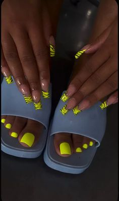 Long Square Nail Designs Summer, Orange Acrylic Toes, Neon Green Toes, Nails For Jamaica Vacation, Short Nails Neon, Purple Toe Nail Designs, Summer Acrylic Nail Designs 2024, Orange Pedicure Ideas, Neon And Black Nails