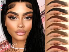 Thick wide brows in 13 colors - HQ Compatible.