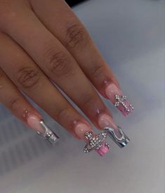 Acrylic Toe Nails, Pretty Gel Nails, Simple Acrylic Nails, Acrylic Nails Coffin Pink, Acrylic Nails Coffin Short, Birthday Nails