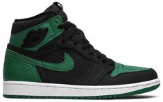 Released in early 2020 . the Air Jordan 1 Retro High OG ‘Pine Green 2.0’ comes in a simple colorway of Pine Green and Gym Red on a black template. When Peter Moore designed the first Air Jordan in 1985 . he wanted to provide support for the dynamic superstar with the freakishly athletic game?Dwithout sacrificing comfort. He designed a high-top shoe with durable leather featuring upper eyelet straps . heel and midfoot overlays . and a perforated toebox. The history of flight had begun Original Air Jordans, Black Jordans, Sneakers Vans, Jordan 2, Air Jordan 1 Retro High Og, Air Jordan 1 Retro High, Air Jordan 3, Pine Green, Air Jordan 1 High