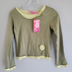 Nwt "Just A Girl" Brand Long Sleeve Top Size 10/12 Playful Fitted Tops For Fall, Stretch Crew Neck Tops For Playwear, Fitted Long Sleeve Tops For Playwear, Stretch Long Sleeve Tops For Playwear, Trendy Stretch Tops For Playwear, Fitted Tops For Fall Playwear, Just A Girl, Just Girl Things, Long Sleeve Top