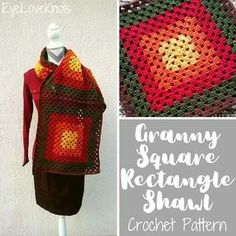 granny square shawl crochet pattern designed by eyelovey knot