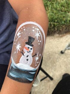 Winter Face Painting Ideas For Kids, Face Painting Boys, Face Paint Christmas, Easy Face Painting Ideas For Kids, Christmas Birthday Cake, Face Painting For Boys