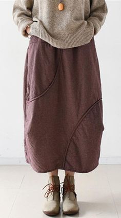 Linen Organic color Loose Style linen Spring summer Women Skirts.loose style,soft and breathy organic 100% linen fabric,this women skirts also could be custom made any size Winter Skirt Casual, Womens Winter Skirt, Trendy Relaxed Fit Skirt, Casual Skirt With Side Pockets, Canvas Skirt Pattern, Day Skirts, Cotton Skirts, Cozy Dress, Shirt Blouses Women's