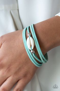 Blue, Bracelet Clasp, Suede, Urban Bracelet - Bracelet - Vitamin SEA Blue ✨ Bracelet Beachy Bracelets, Seashell Bracelet, Vitamin Sea, Paparazzi Accessories, Childrens Jewelry, Beach Inspired, Paparazzi Jewelry, Sea Blue, Blue Bracelet