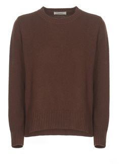 Luxurious brown sweater crafted from a blend of wool and cashmere. 

- Classic crew neckline  
- Long sleeves  
- Ribbed hem  
- Slightly relaxed fit Wang Dress, Expensive Handbags, New Bottega, Gucci Hat, Designer Products, Brown Sweater, Cashmere Wool, Yoga Wear, Tory Burch Shoes