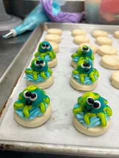 there are some cookies that have eyes on them