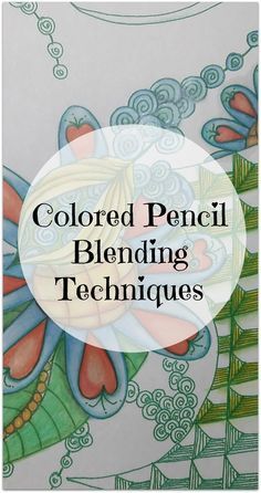 colored pencil blending techniques with text overlay