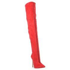 Bold Red Over-The-Knee Boots. Sleek And Stylish Design. Perfect For A Statement Look. New With Tags Made In Italy Suede Boots, Over The Knee Boots, Over The Knee, Stylish Design, Knee Boots, In Italy, Sleek, Size 6, Women Shoes