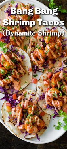 Bang Bang Shrimp are crispy, creamy, sweet, and spicy. They are so satisfying served as Bang Bang Shrimp Tacos drizzled with that famous sauce. Bang Bang Shrimp Tacos, Shrimp Taco Recipe, Mexikansk Mat, Shrimp Taco, Shrimp Taco Recipes, Bang Bang Shrimp, Taco Recipe, Shrimp Recipes For Dinner