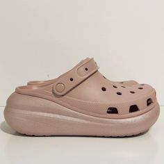 New Crocs Gender Inclusive Classic Crush Shimmer Clogs Size 10 Womens / 8 Mens Pink Synthetic Clogs With Thick Bottom And Round Toe, Casual Pink Platform Mules, New Crocs, Shoes Crocs, Gender Inclusive, Women's Crocs, Crocs Shoes, Pink Color, Clogs