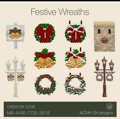 christmas wreaths and bells are featured in this advert for the festive wreaths