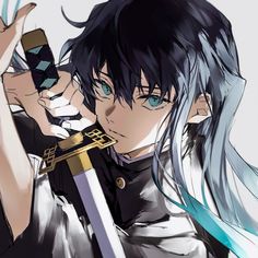 Muichiro - Demon Slayer Blue Eyes, Demon Slayer, Twitter, Blue, Art