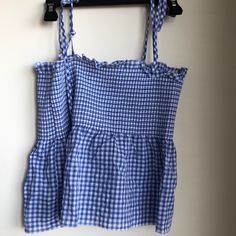 Stretchy Around Bust, Babydoll Peplum Body. Flattering And Fits A Variety Of Sizes. Nwot Strapless Babydoll Top, Vintage Babydoll Top, Blue Ruffled Straps Tank Top, Hollister Y2k Babydoll Top, Blue Picnic, Hollister Blue Babydoll Top, Peplum Top, H&m, Baby Dolls