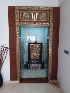 Puja Door, Pooja Stand, Pooja Door, Pooja Door Design, Vintage Furniture Makeover, Flush Door Design, House Main Door Design, Door Design Photos, Wooden Front Door Design