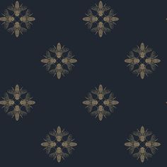 a black and brown wallpaper with bees on it's backgroung